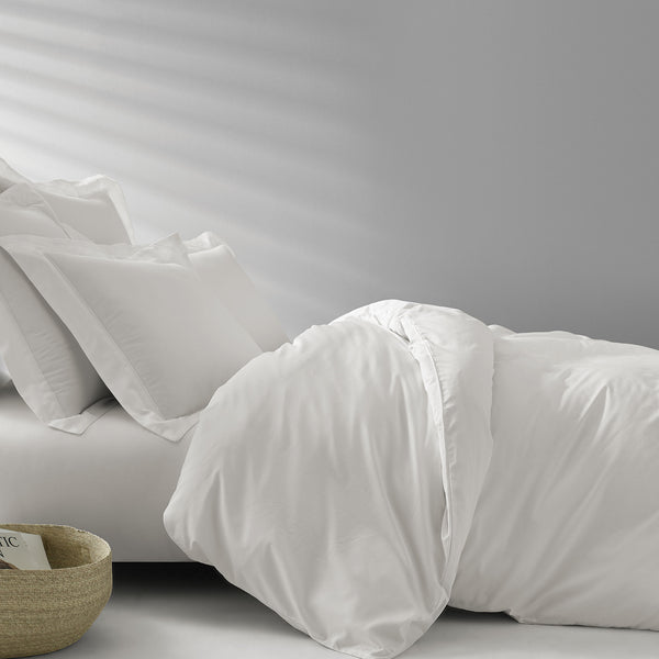 Bamboo Sateen Queen White Duvet