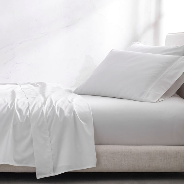 Bamboo Sateen White Sheet Set