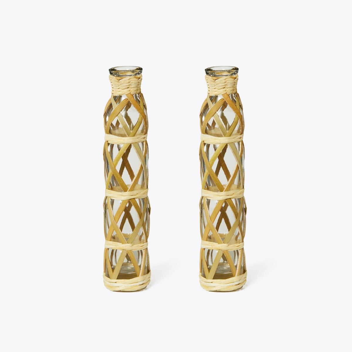 BASKETWEAVE VASE, SET OF 2