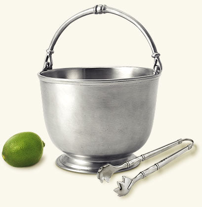 Bar Ice Bucket With Tongs Set