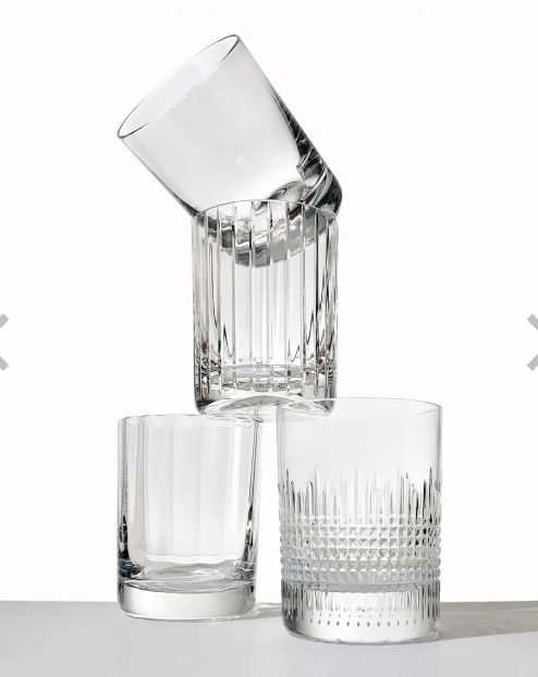 Baccarat Four Elements Triple Old Fashion Tumblers, Set of 4