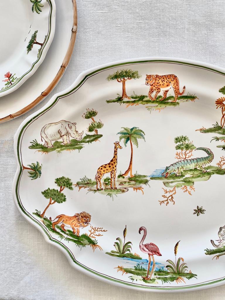 Animaux de la Savane Plat Bondil (Large Platter)