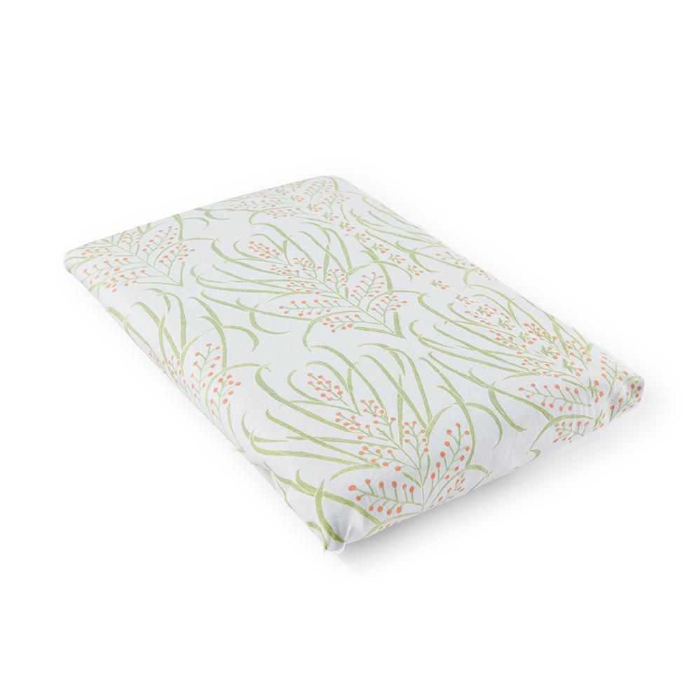 Light Teal Vines Suzani Crib Sheet - Bedding Default Portugal