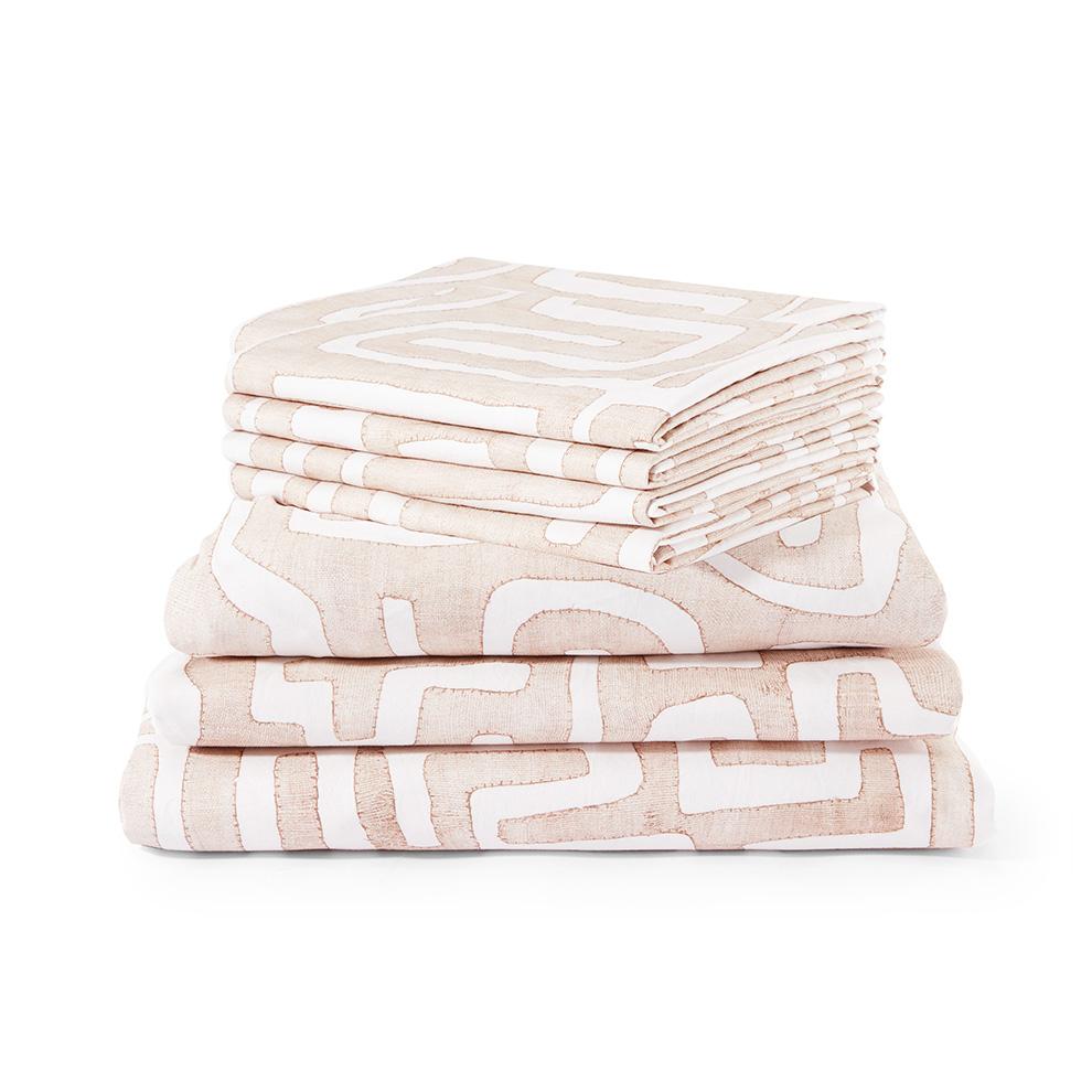 Blush Classic Kuba Cloth - Sheet Set Default Portugal