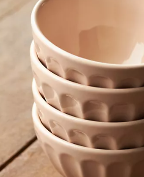 Amelie Latte Cereal Bowls, Set of Four