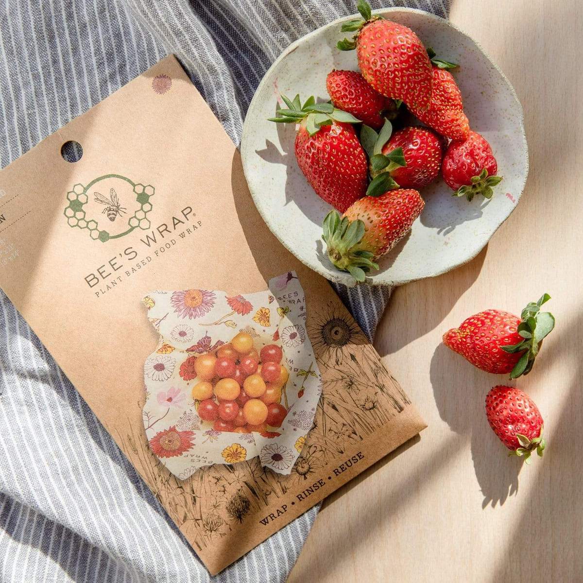 Bee's Wrap Vegan Food Wrap - Reusable Food Wrap - Variety Pack