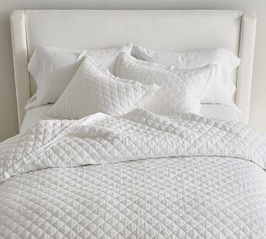 Belgian Flax Linen Diamond Euro Sham, Set of 2