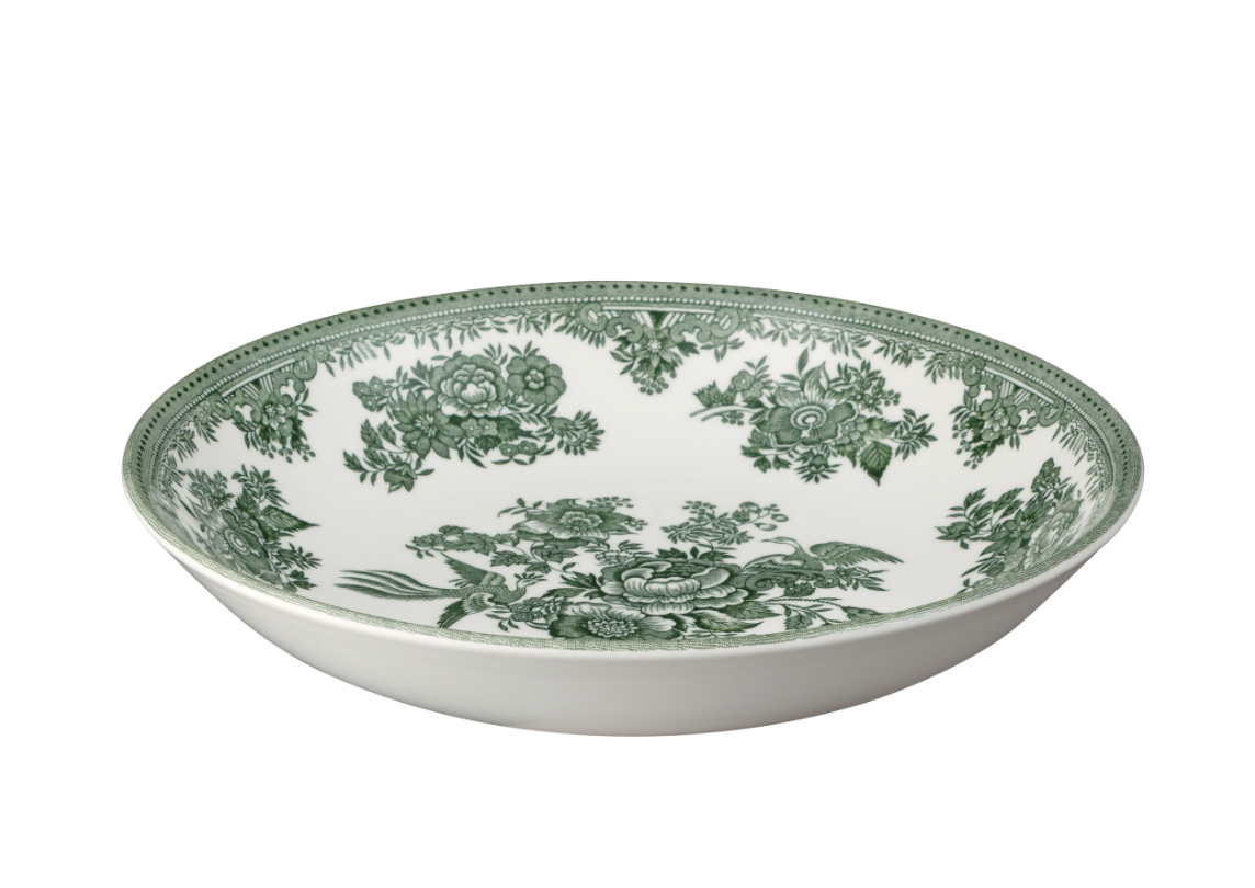Dark Green Asiatic Pheasants Pasta Bowl