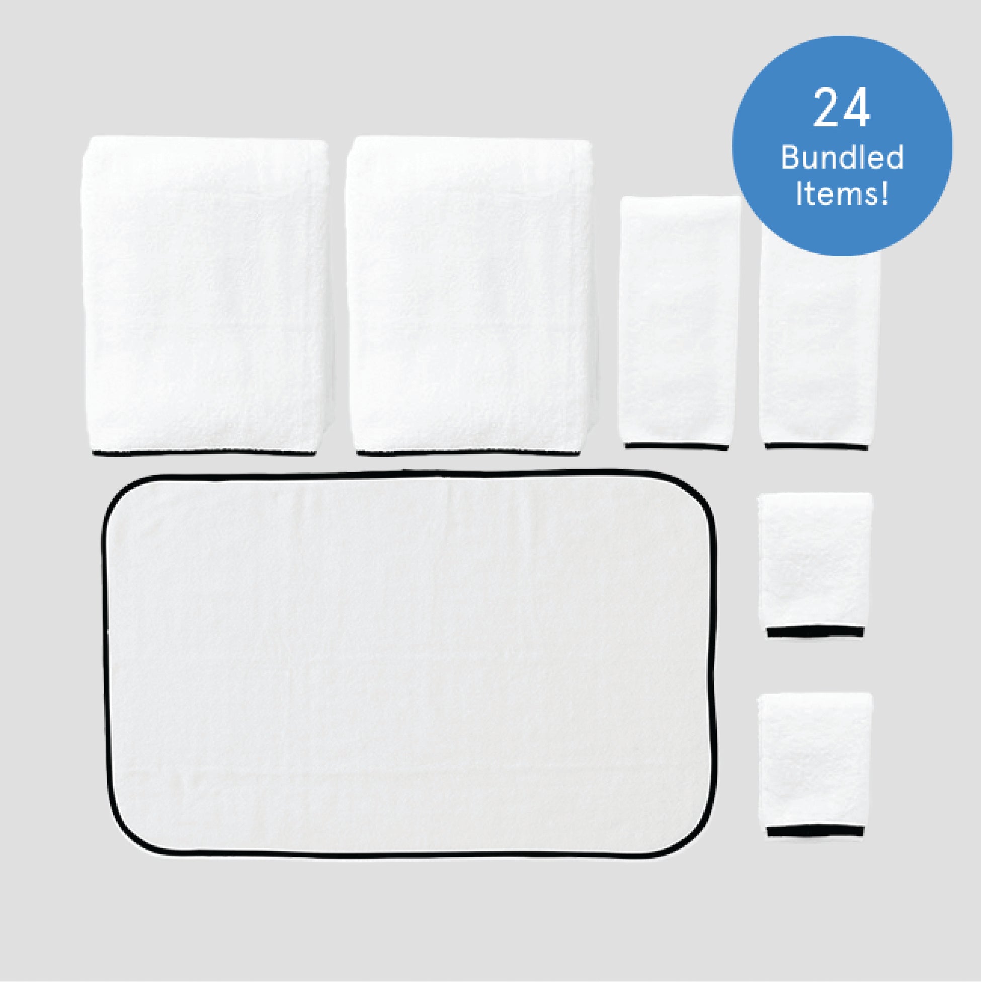 Bath Sheet Linen Closet Bundle (24 pieces)