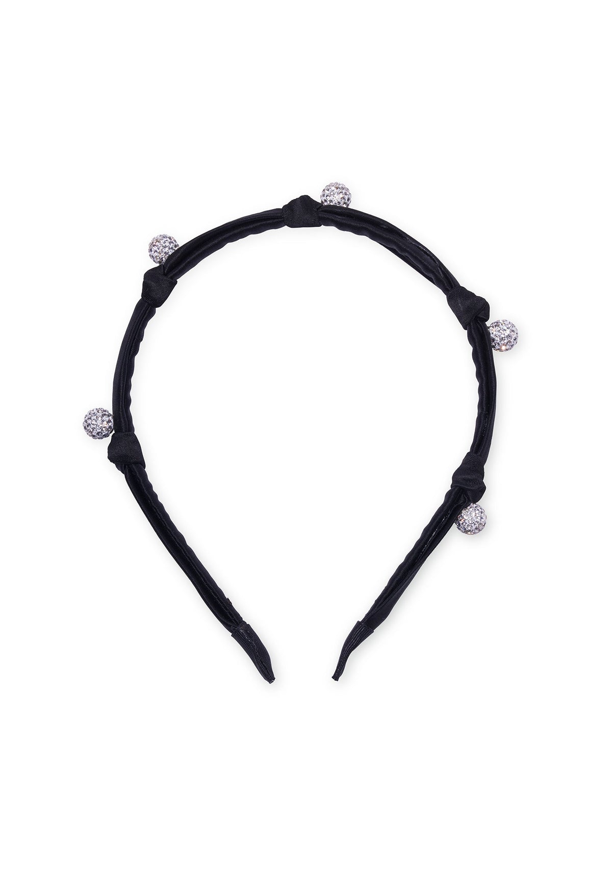 Crystal Skinny Headband in Black