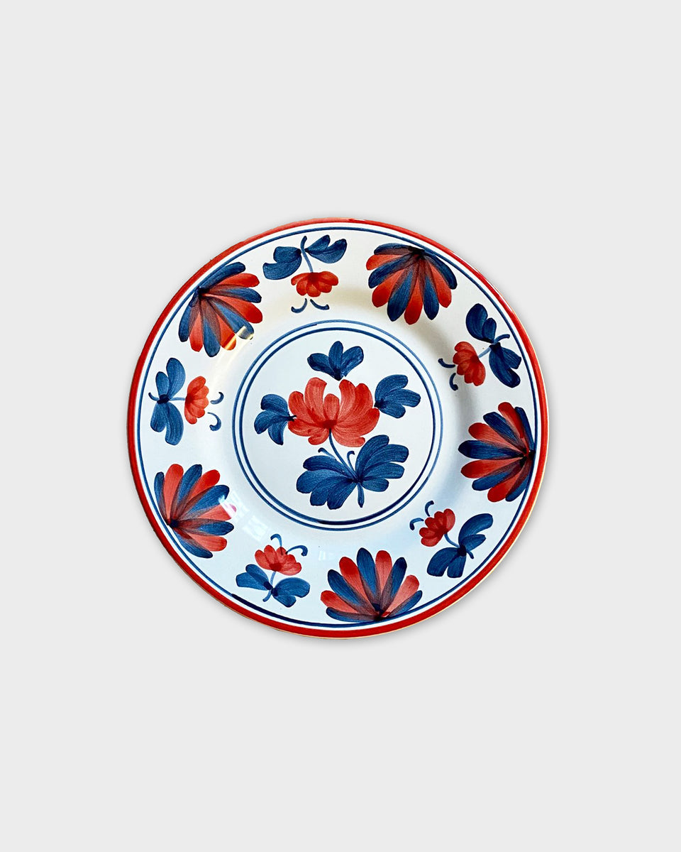 Blossom Dessert Plate Red