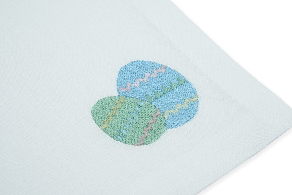 Easter Egg White Linen Napkin, Set of 4
