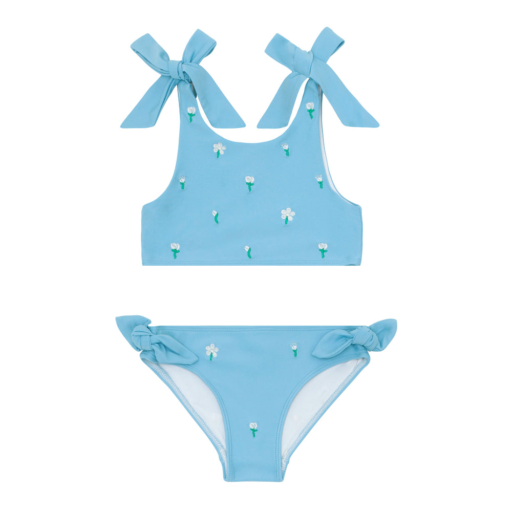 minnow x Fanm Mon Girls Lagoon Tie Knot Bikini