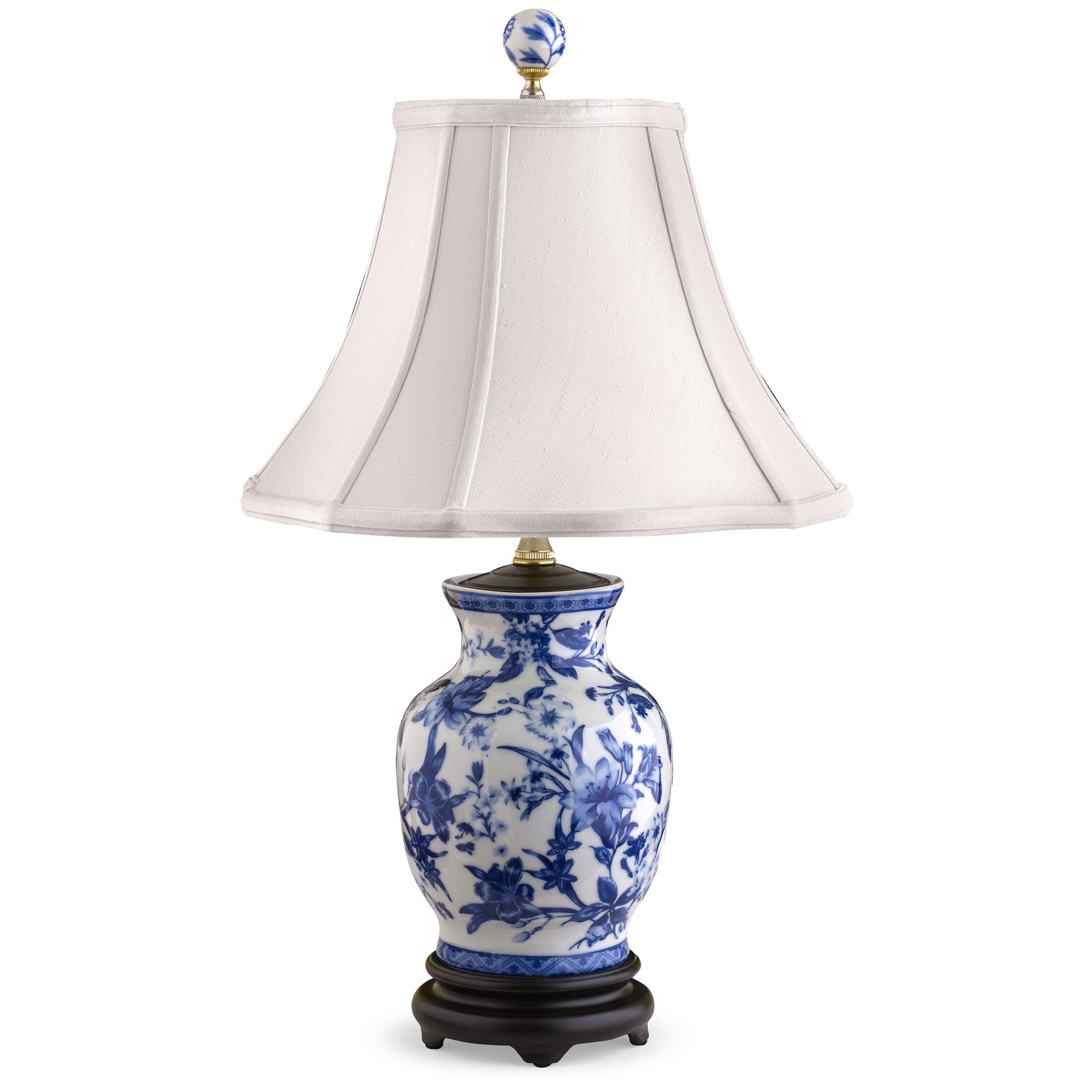 Blue & White Chrysanthemum Jar Lamp