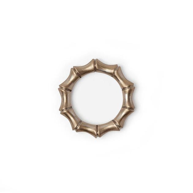 Bamboo Tarnished Silver Napkin Rings