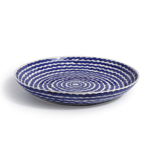 Cobalt Squiggle Serving Bowl