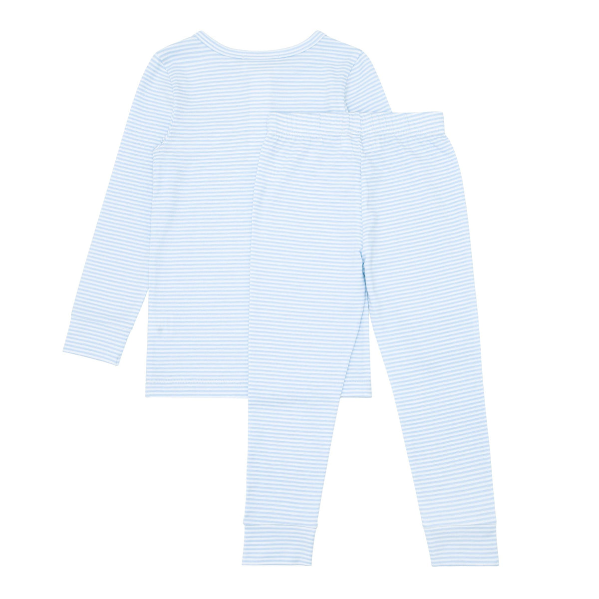 Unisex Powder Blue Stripe Pima Pajamas Set