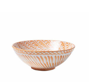 Casa Melocoton Large Bowl with Hand-painted Designs