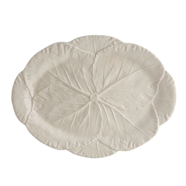 Cabbage Oval Platter 15" Beige