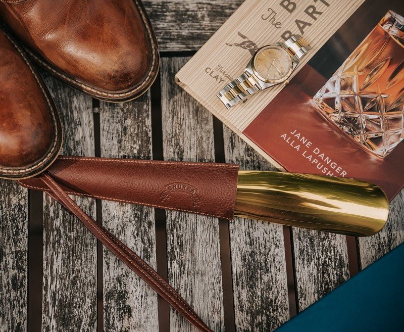 Brass-Tipped Shoehorn No. 239 | Chestnut Leather - Ghurka