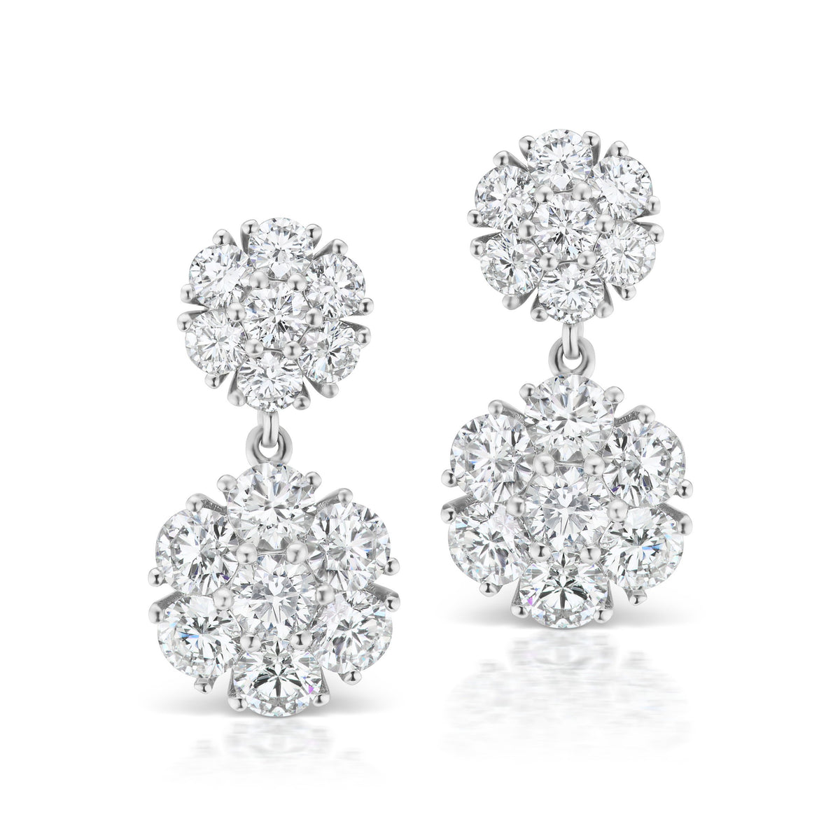 Posey Double Drop Diamond Earrings