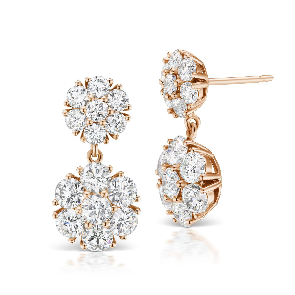 Posey Double Drop Diamond Earrings