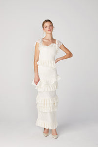 brock collection on over the moon daria gown in chantilly lace