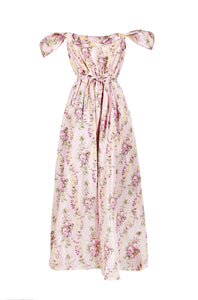 brock collection on over the moon davi dress in pink floral taffeta
