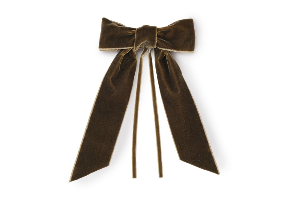 Brown Velvet Napkin Bows, Set of 4