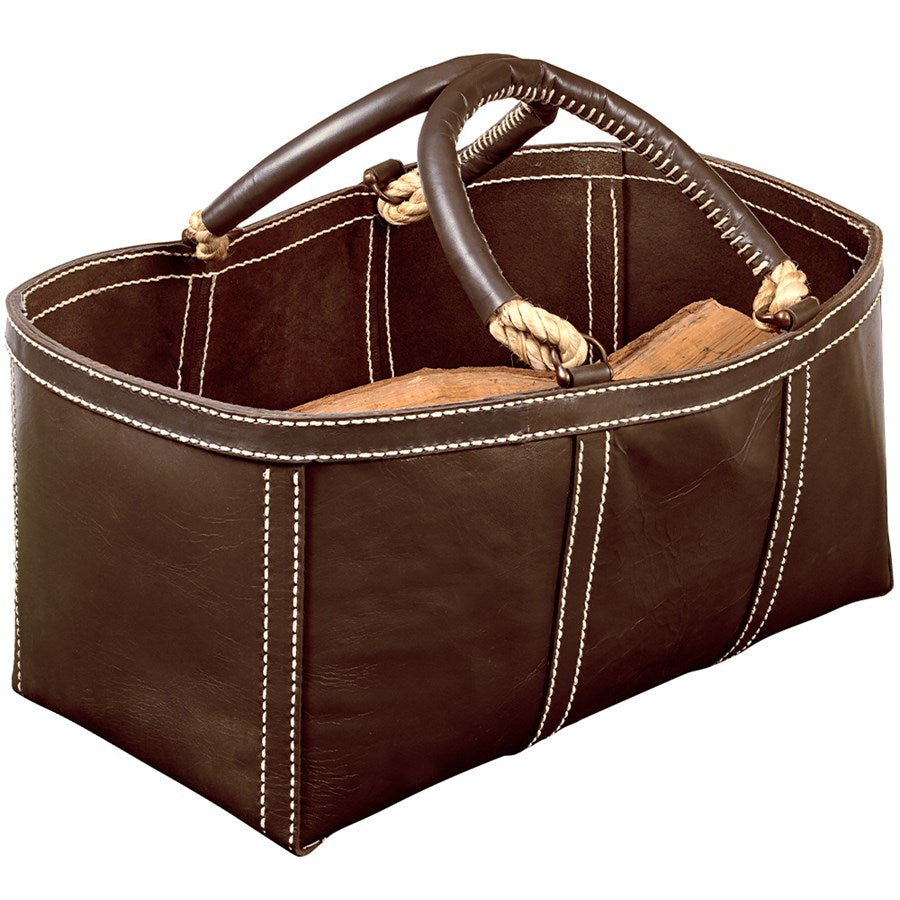 Brown Leather Log Bag
