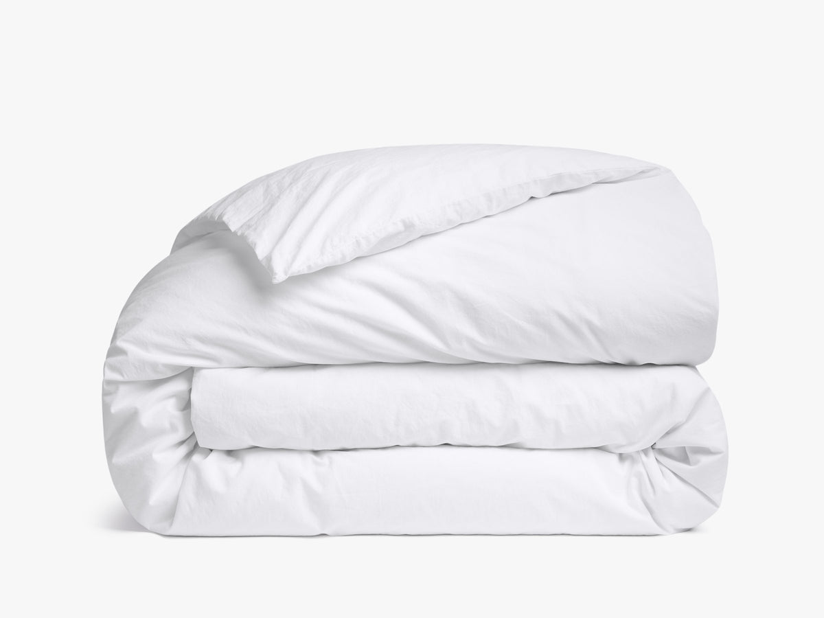 Brushed Cotton Duvet Cover, size: King, color: White
