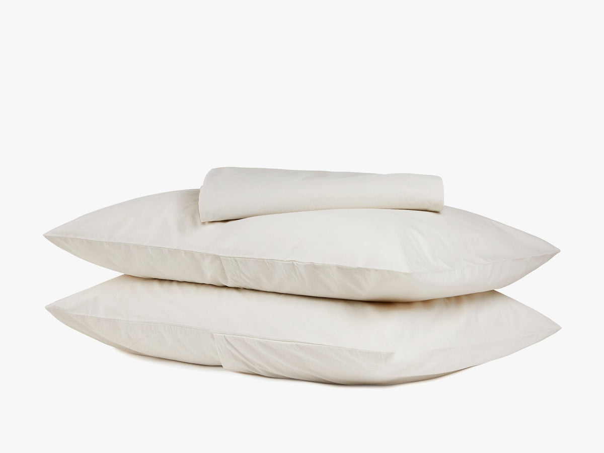 Brushed Cotton Sheet Set - Queen-Ivory