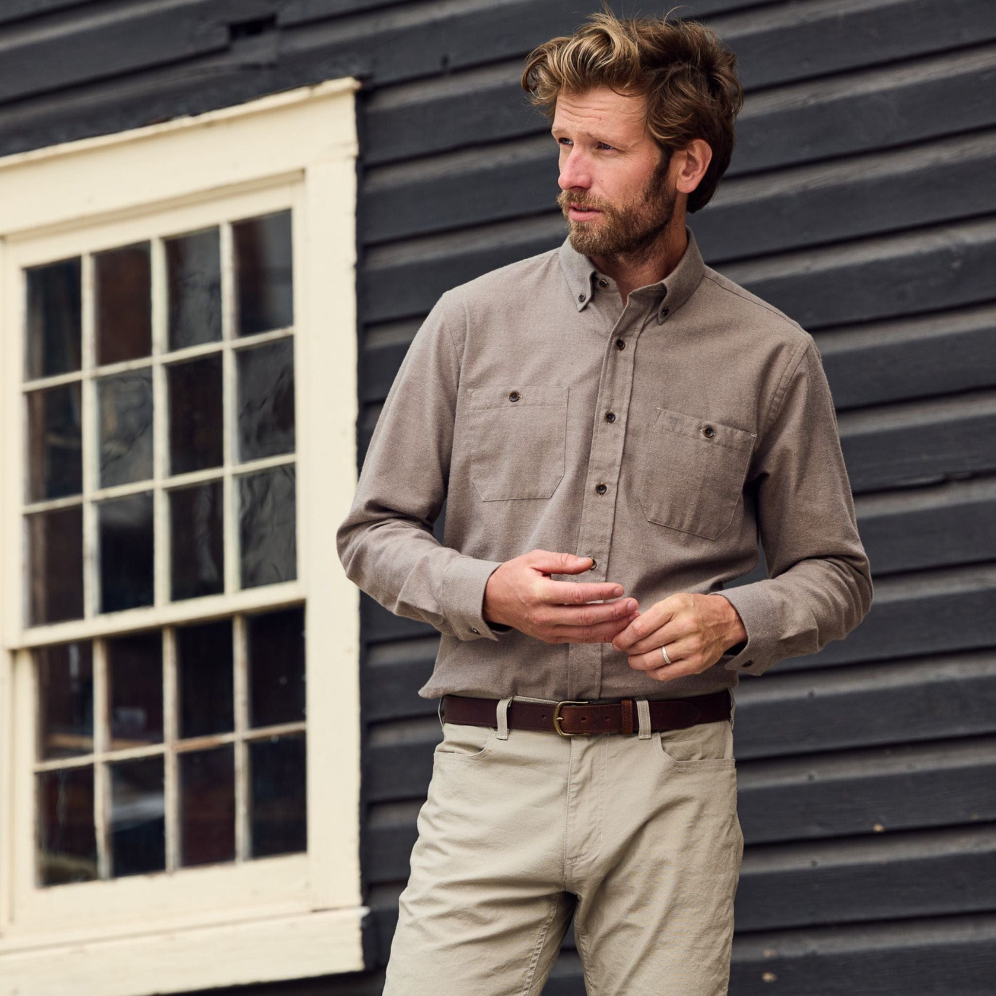 Men's Brushed Cotton Twill Shirt