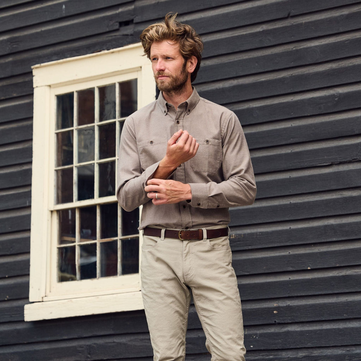 Men's Brushed Cotton Twill Shirt