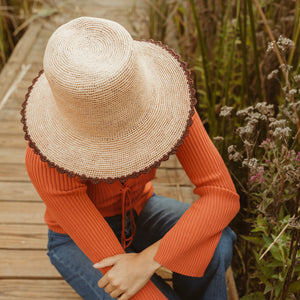 Crochet Straw Bucket Hat