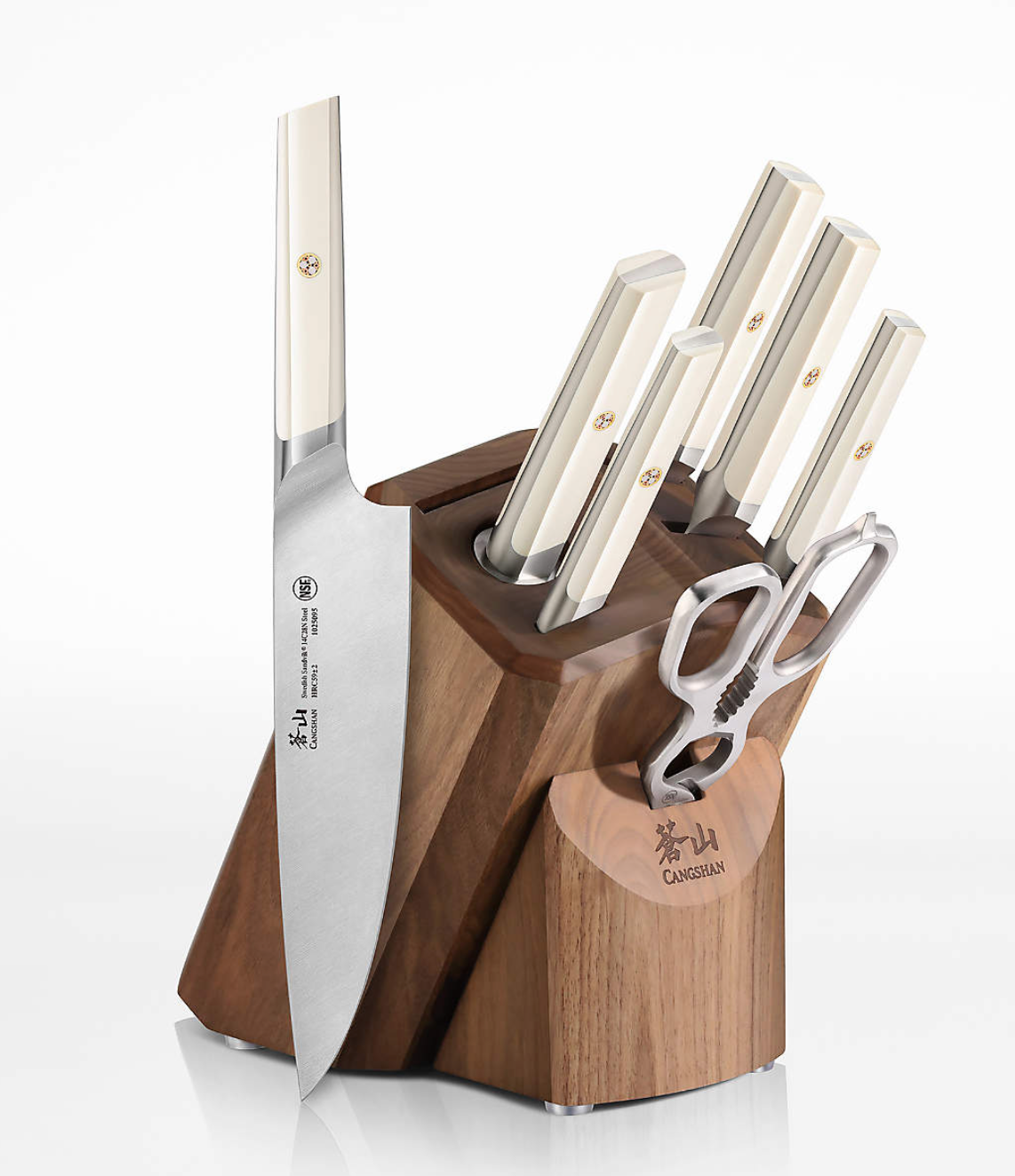Cangshan Everest White 8-Piece Knife Block Set