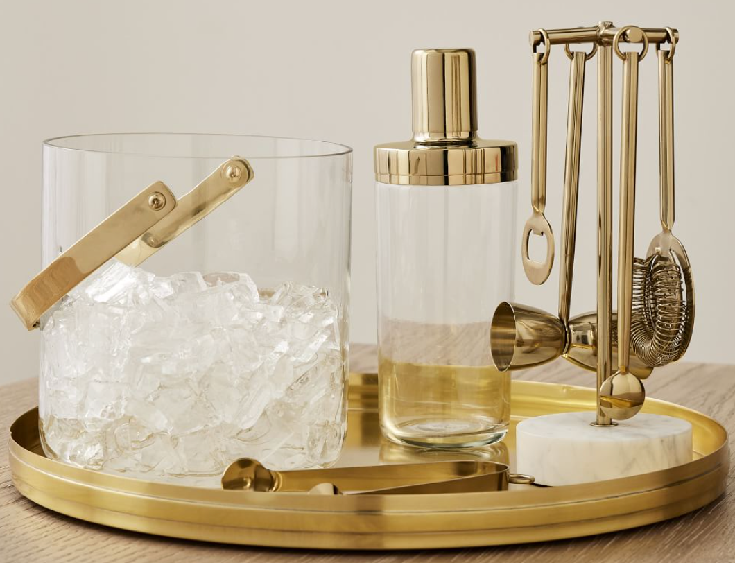 Archer Barware Collection, Bar Tools with Stand, Brass