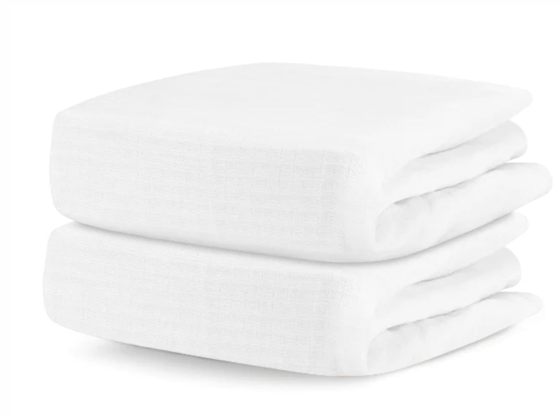 Breathable, Organic Cotton Sheets (2-pack)- white