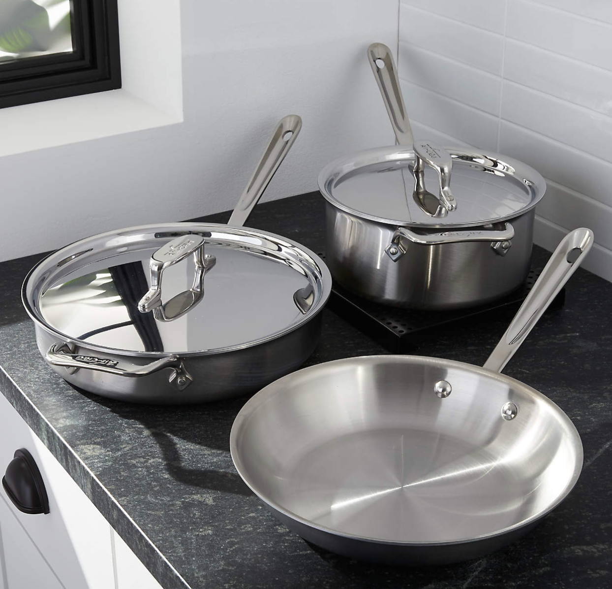 All-Clad ® d5 ® Brushed Stainless Steel 5-Piece Cookware Set