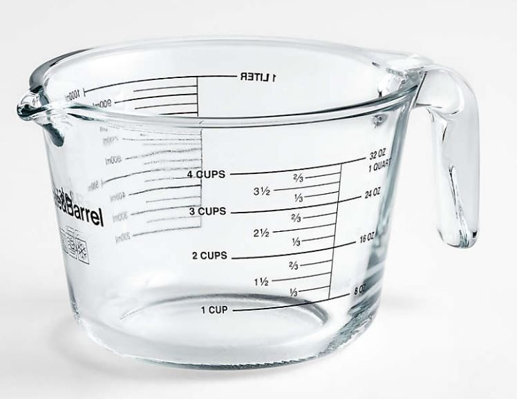 Crate & Barrel 4-Cup Glass Measuring Cup