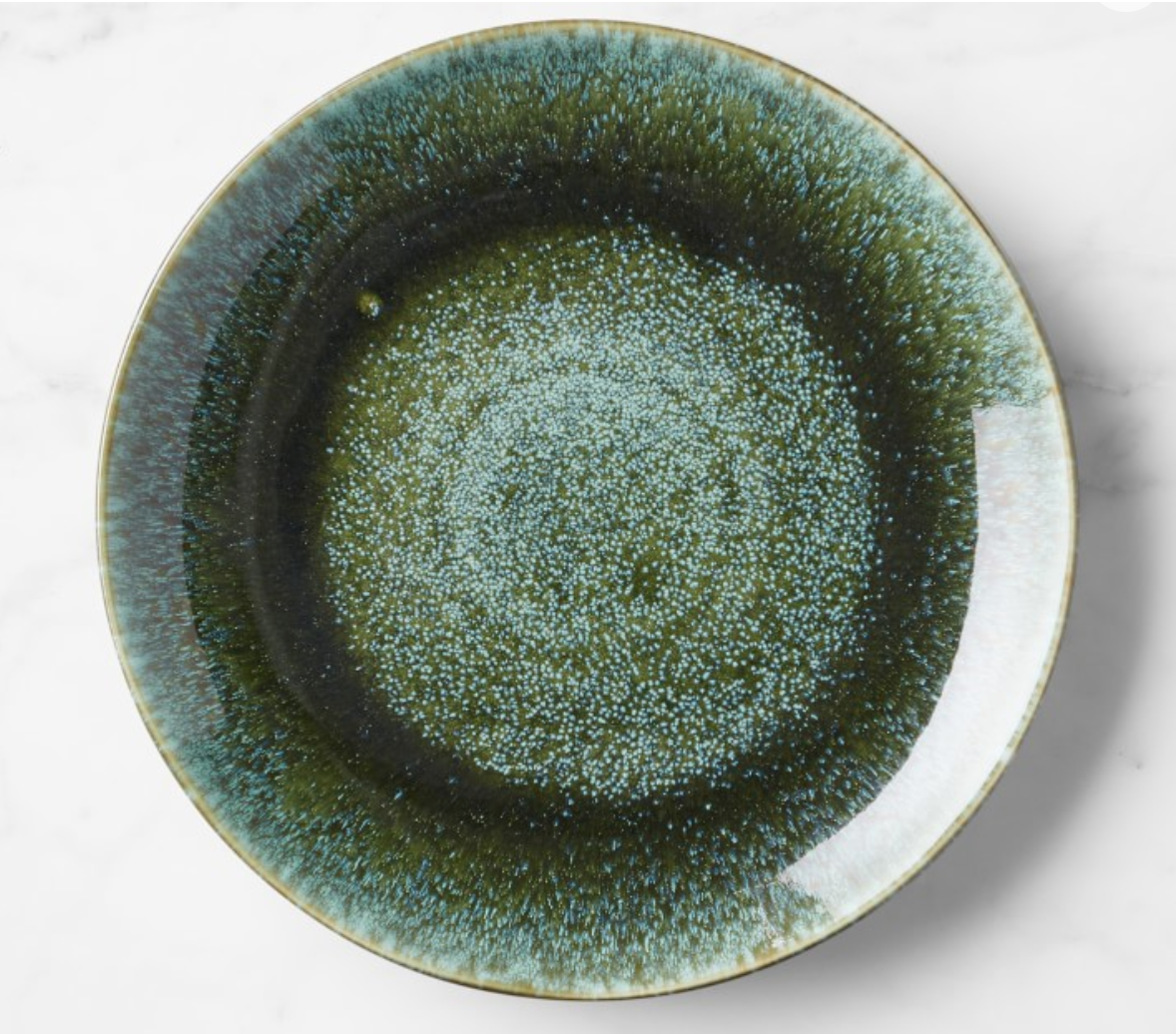 Cyprus Reactive Glaze Dinner Plates, Set of 4, Green