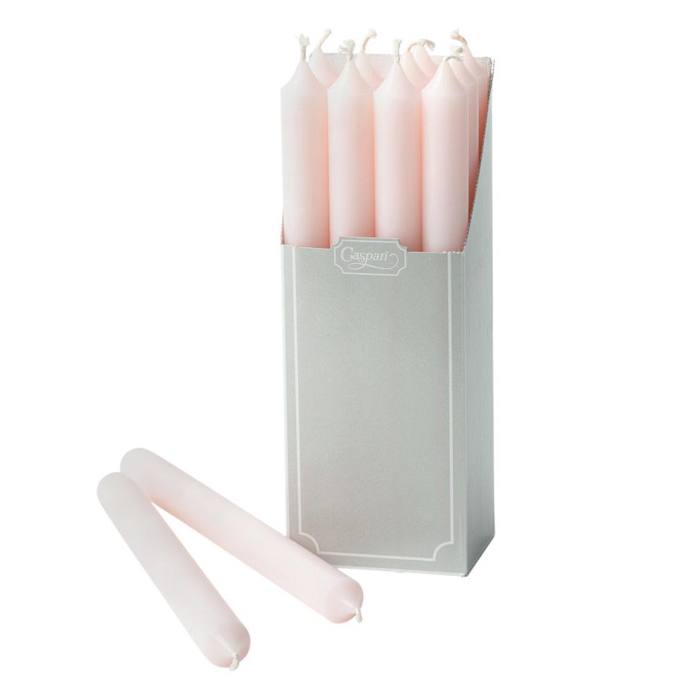 Straight Taper 10" Candles in Petal Pink, Set of 12