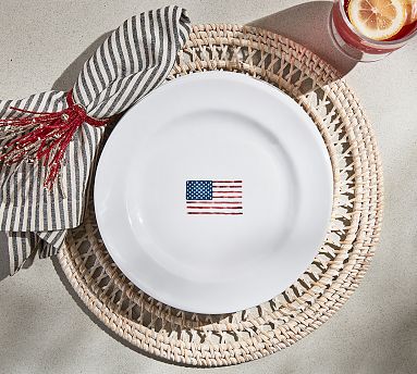 Cabana Flag Melamine Salad Plates - Set of 4