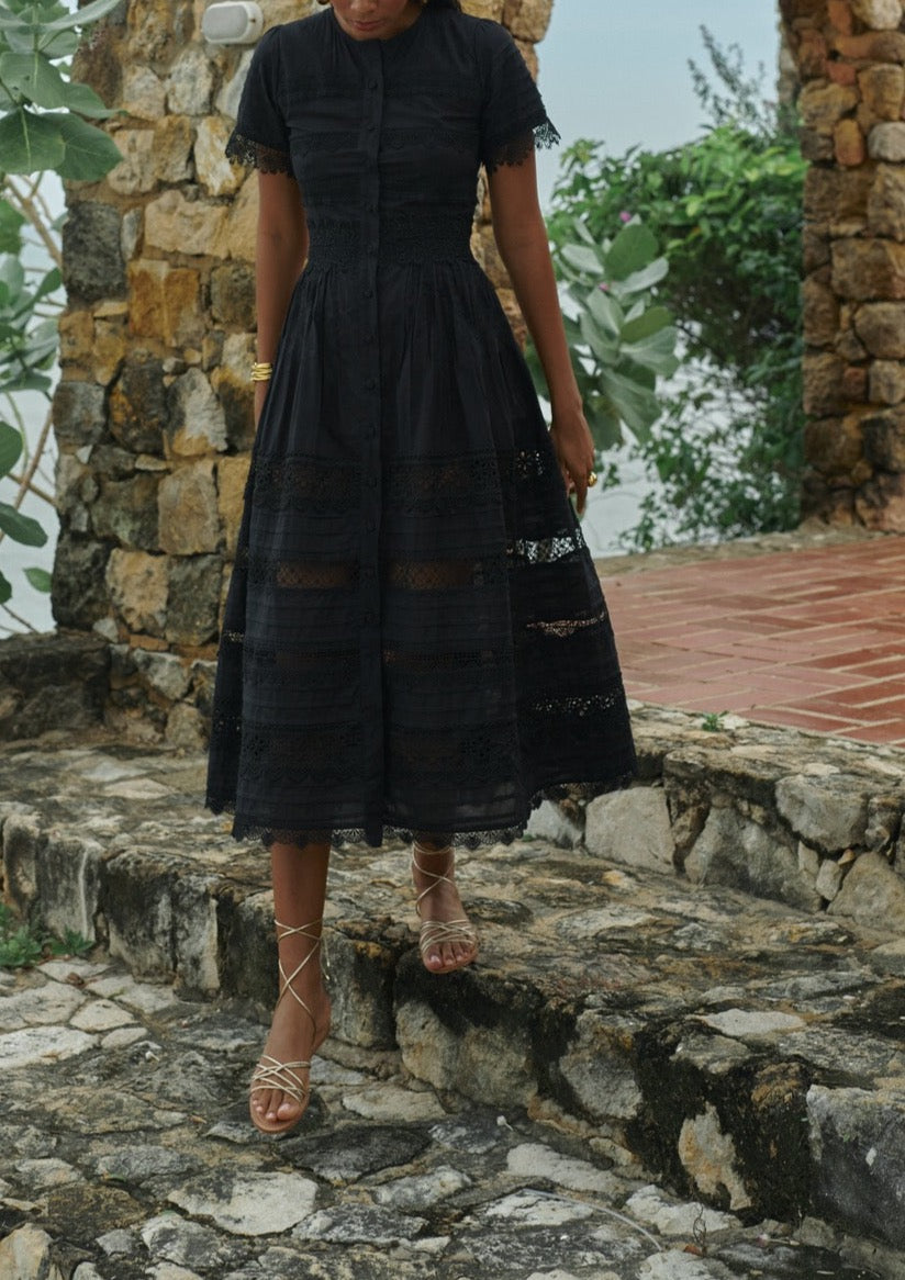 WAIMARI CAMILA DRESS BLACK | Over The Moon