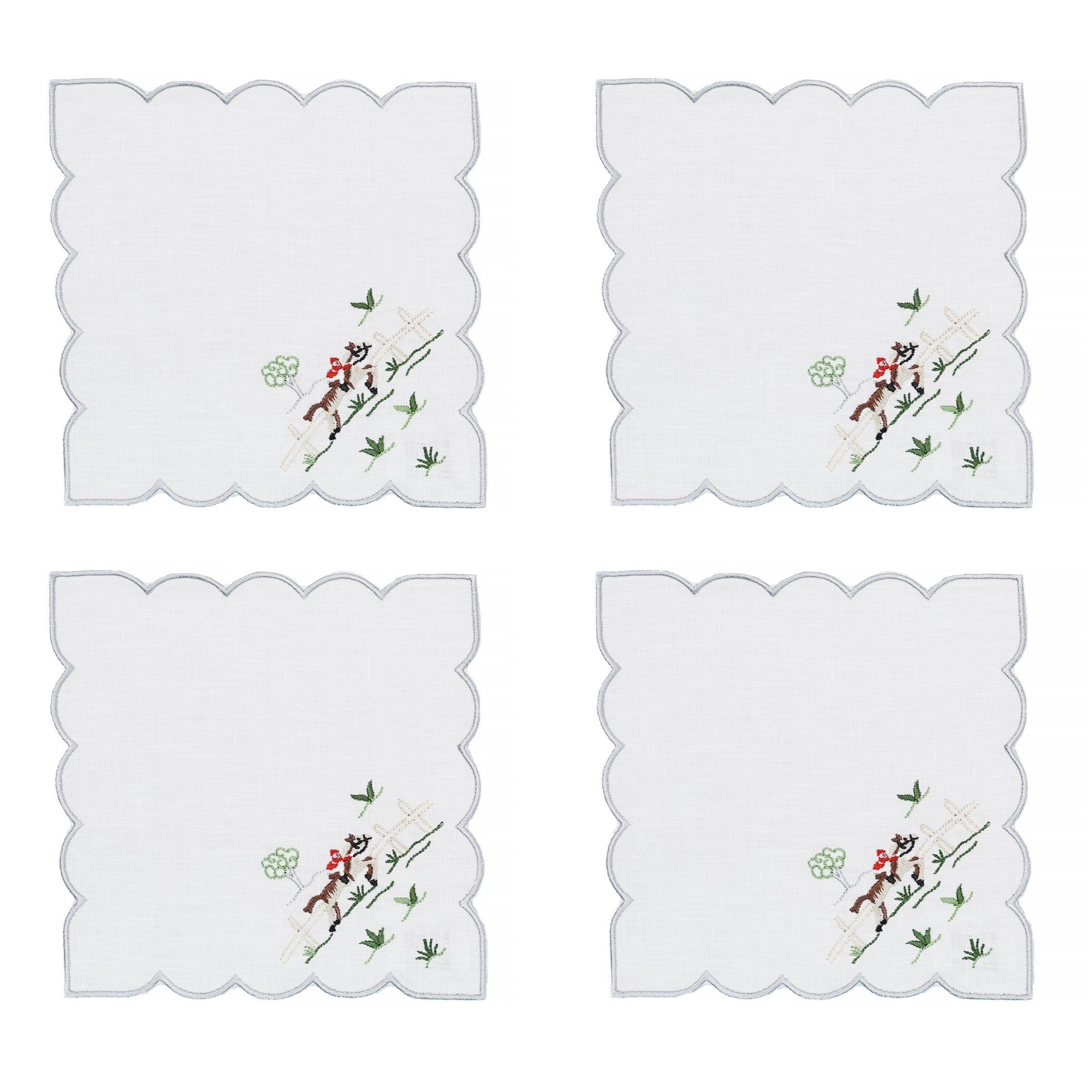 Cantering Horse Cocktail Napkins (4)