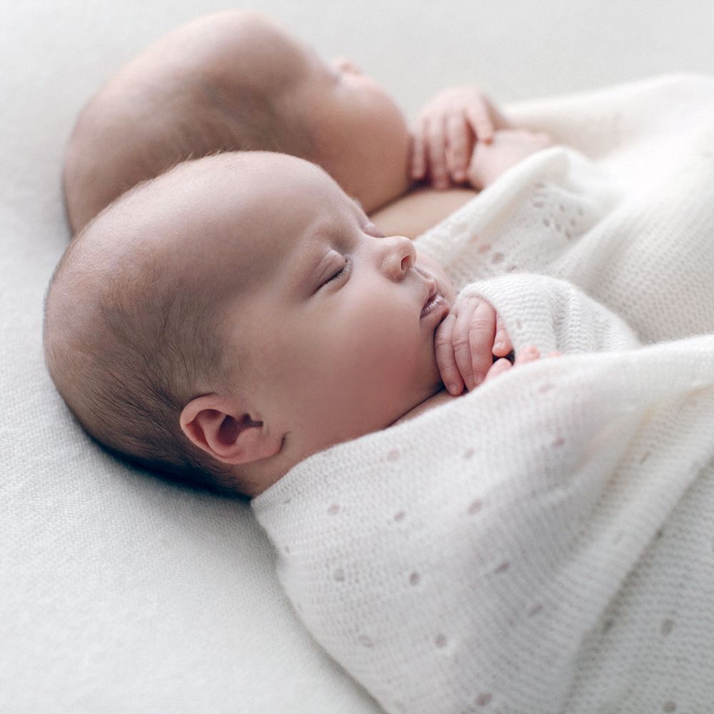 Cashmere Baby Shawl - Polka Dot - Soft Cream