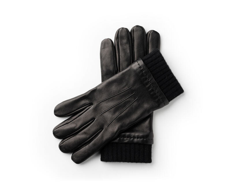 手袋   Black Cashmere Gloves Cashmere Blend Gloves in Black - Men | Burberry® Official