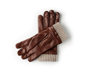 Cashmere Lined Glove in Leather