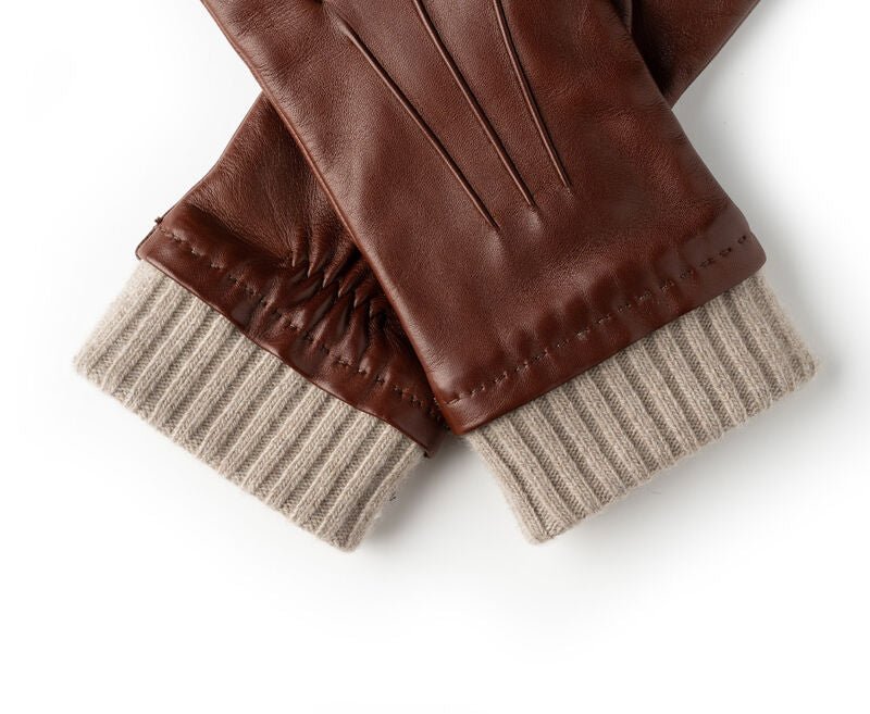 Cashmere Lined Glove in Leather