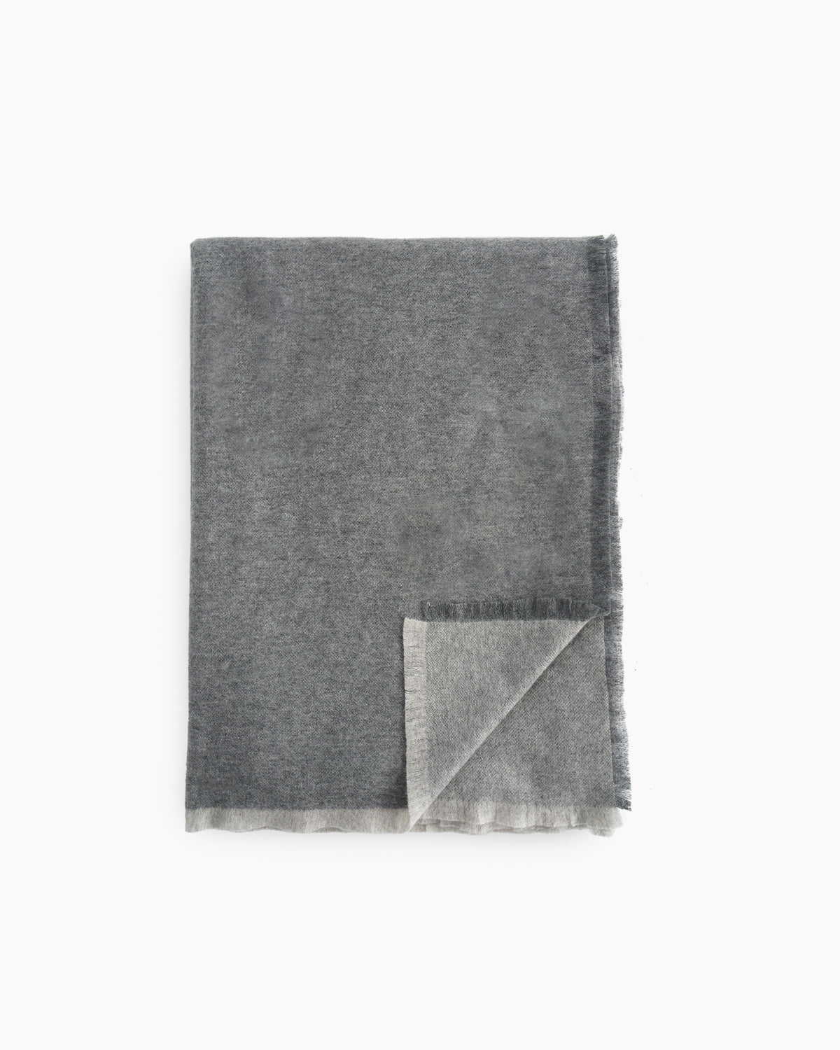 Cashmere Reversible Two Tone Throw - Cream